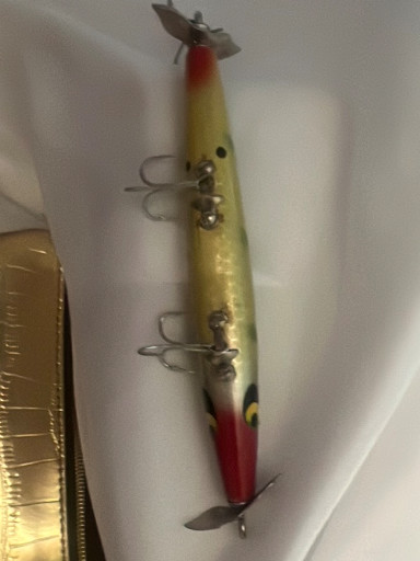 Vintage wooden fishing lure, Smithwick Devil's Horse topwater lure