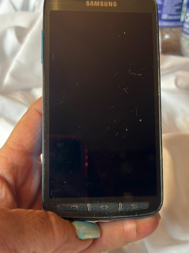 Samsung Galaxy S7 Active smartphone in blue