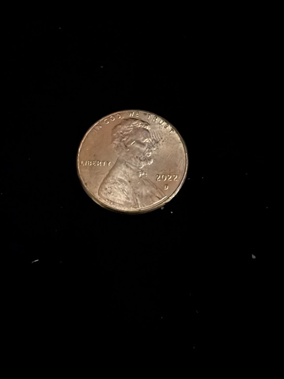 Copper-plated zinc coin, 2022 Lincoln Shield Cent, United States Mint