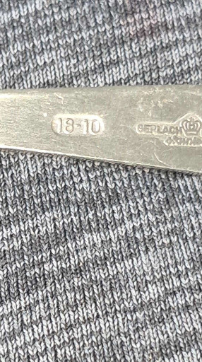 Silver-plated tablespoon marked '18-10' by Gerlach