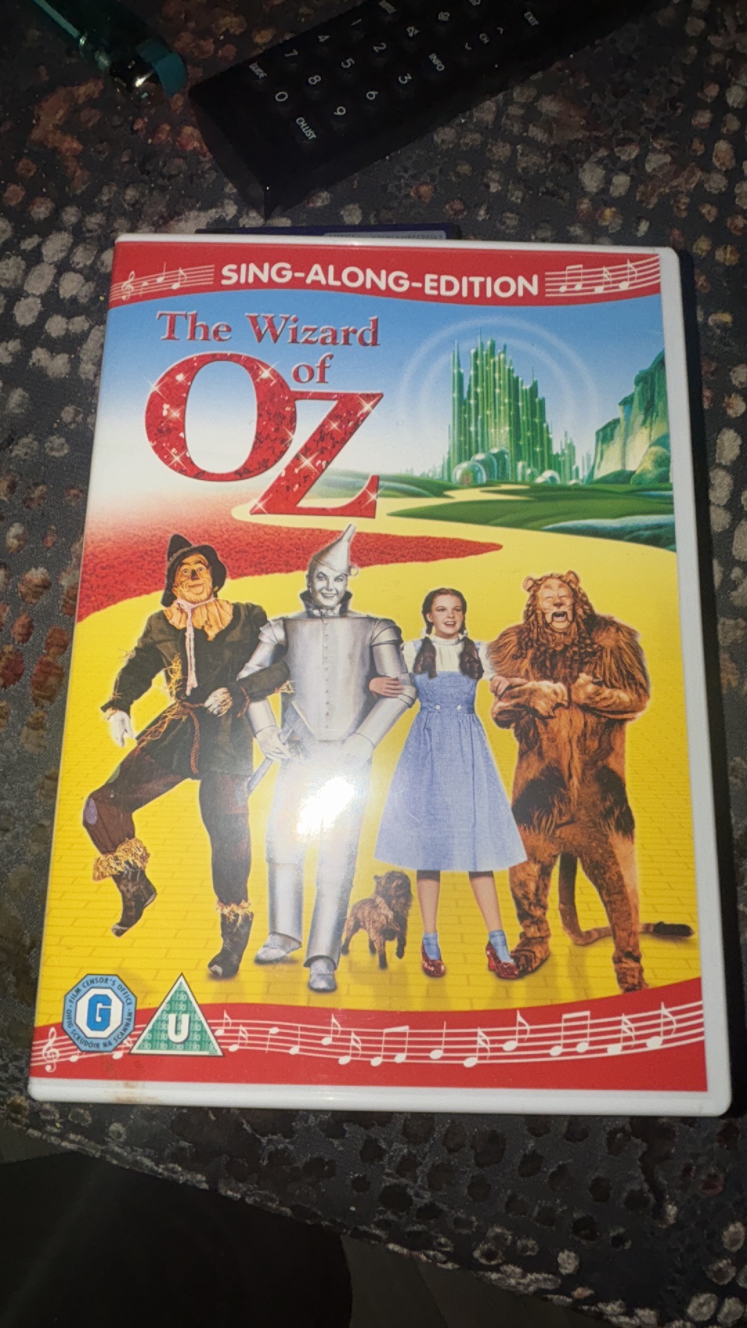 DVD titled 'The Wizard of Oz Sing-Along Edition'