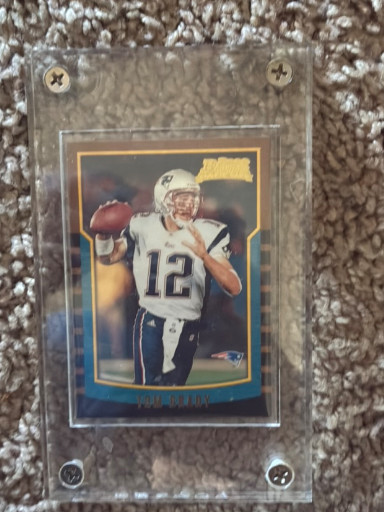 2000 Bowman Chrome football trading card #236 featuring Tom Brady rookie card