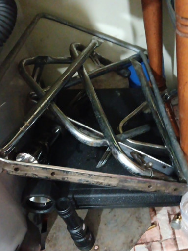 Vintage tubular steel table frame or base
