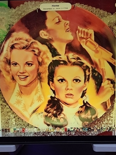 Commemorative porcelain collector plate titled 'Judy Garland' by Susie Morton