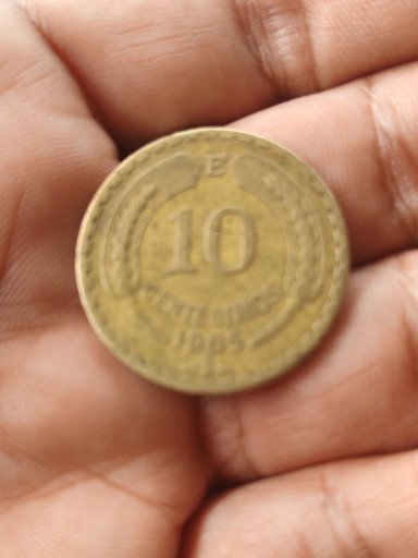 Moneda de aluminio de 10 centésimos de Chile de 1966