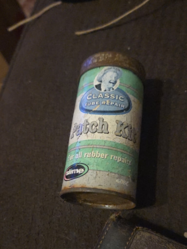 Vintage Slime Classic Patch Kit tin for rubber tire repairs