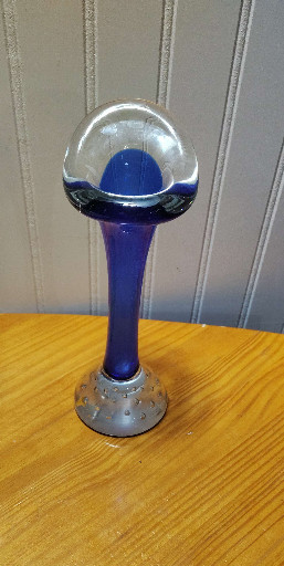 Glass vase titled 'Jack in the Pulpit' by Åseda Glasbruk
