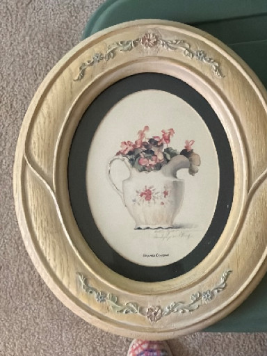 Framed print titled 'Daisy Nosegay' by Sandy Lynam Clough
