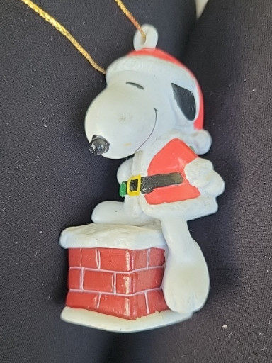 PVC ornament titled 'Santa Snoopy in Chimney' by Whitman's Chocolates