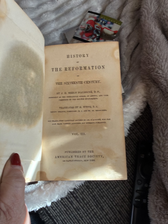 Book titled 'History of the Reformation of the Sixteenth Century' by J.H. Merle D'Aubigne, Volume III