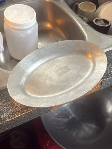 Pewter alloy decorative plate