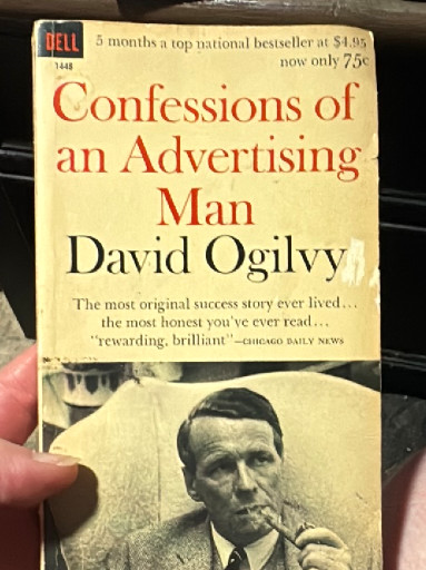 Paperback book titled 'Confessions of an Advertising Man' by David Ogilvy