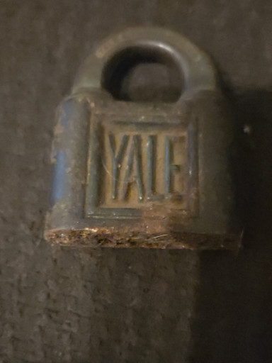 Cast iron and brass padlock by Yale & Towne, Stamford, Connecticut