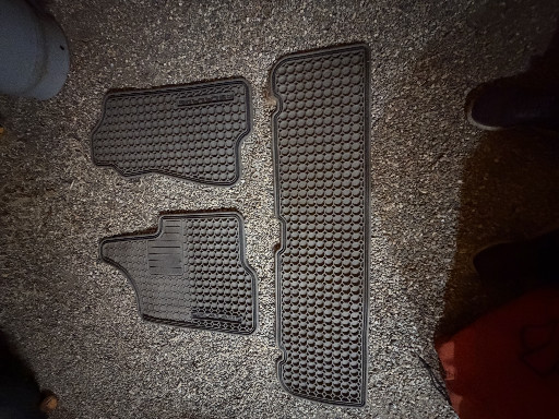 Set of rubber all-weather automotive floor mats