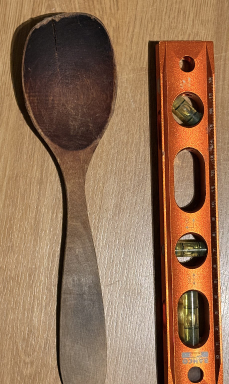Antique wooden cooking spoon
