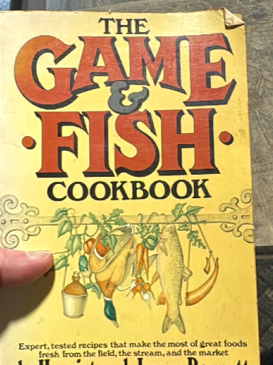Vintage paperback cookbook titled 'The Game & Fish Cookbook' by Harriet and James Barnett