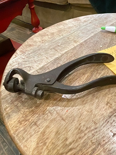 Vintage steel saw set tool, likely early 20th century