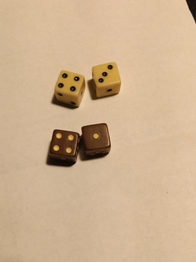 Vintage Bakelite dice set, circa 1930s-1940s