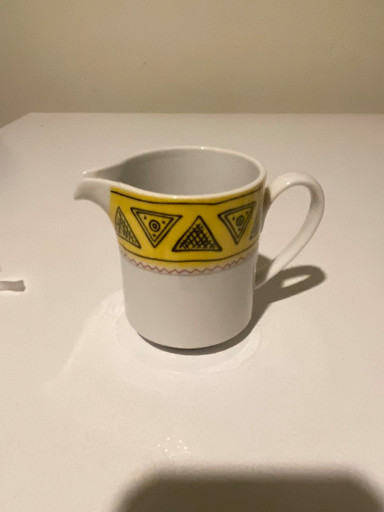 Bone china creamer from the 'Sketch Book' pattern by Studio Nova