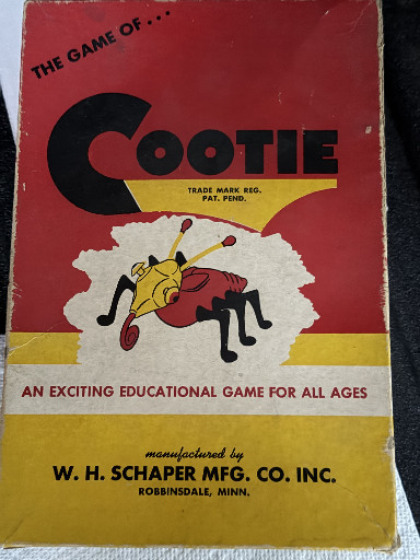 Vintage board game 'Cootie' by W. H. Schaper Mfg. Co. Inc.