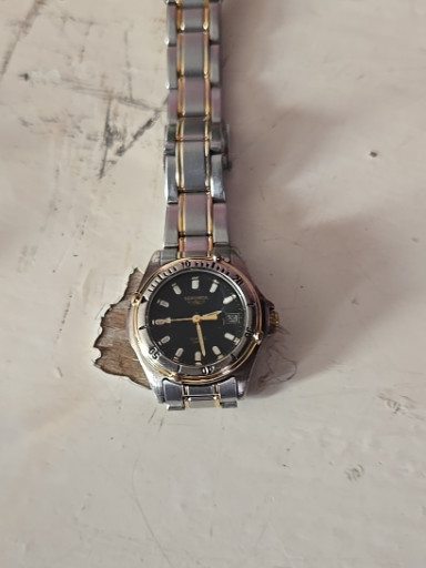 Two-tone stainless steel dive-style quartz watch by Fossil F2