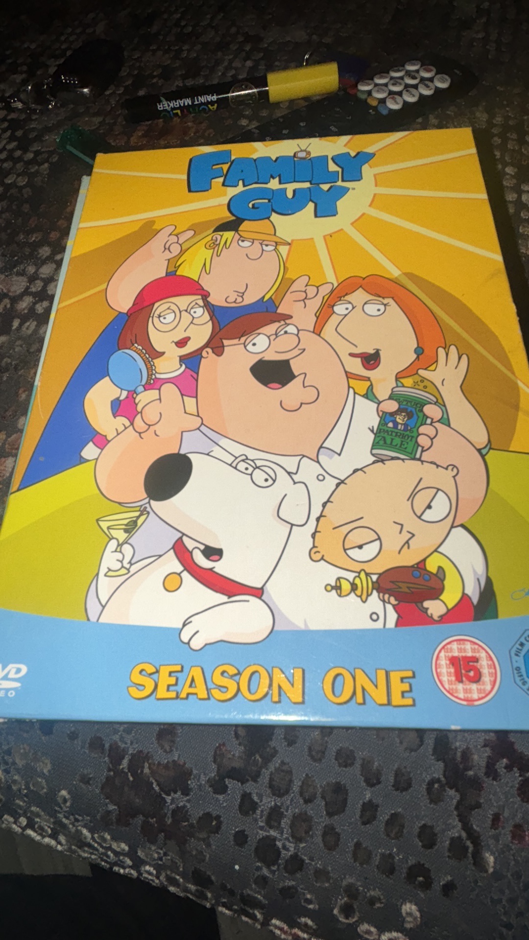 DVD boxset titled 'Family Guy Season One'