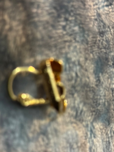 Gold-tone brass screw-back clip-on earring finding