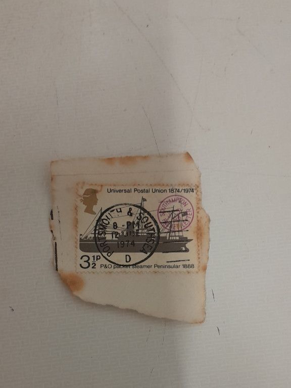 British postage stamp featuring P&O Packet Steamer Peninsular 1888