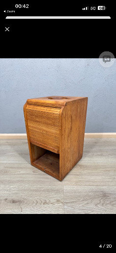 Mobile in legno con ante a serranda scorrevole degli anni '60