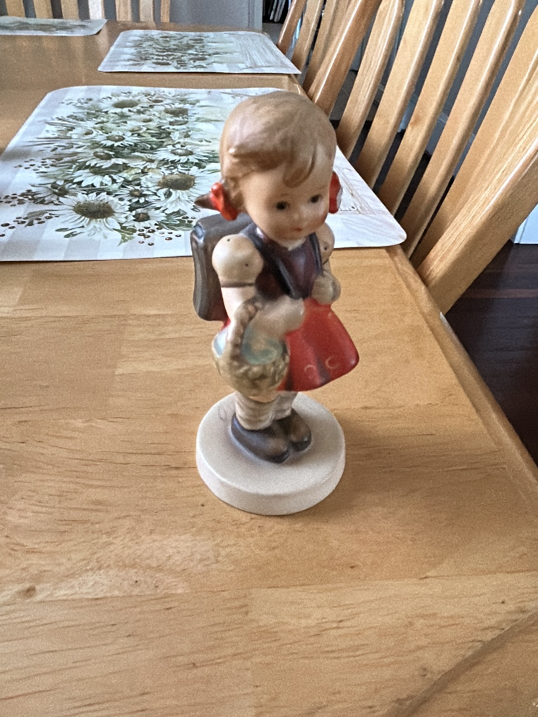 Porcelain figurine titled 'School Girl' by Goebel Hummel