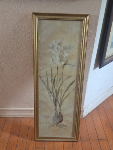 Framed print titled 'White Orchid' by Cheri Blum