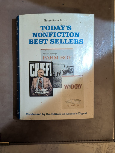 Hardcover book titled 'Selections from Today's Nonfiction Best Sellers' condensed by the Editors of Reader's Digest