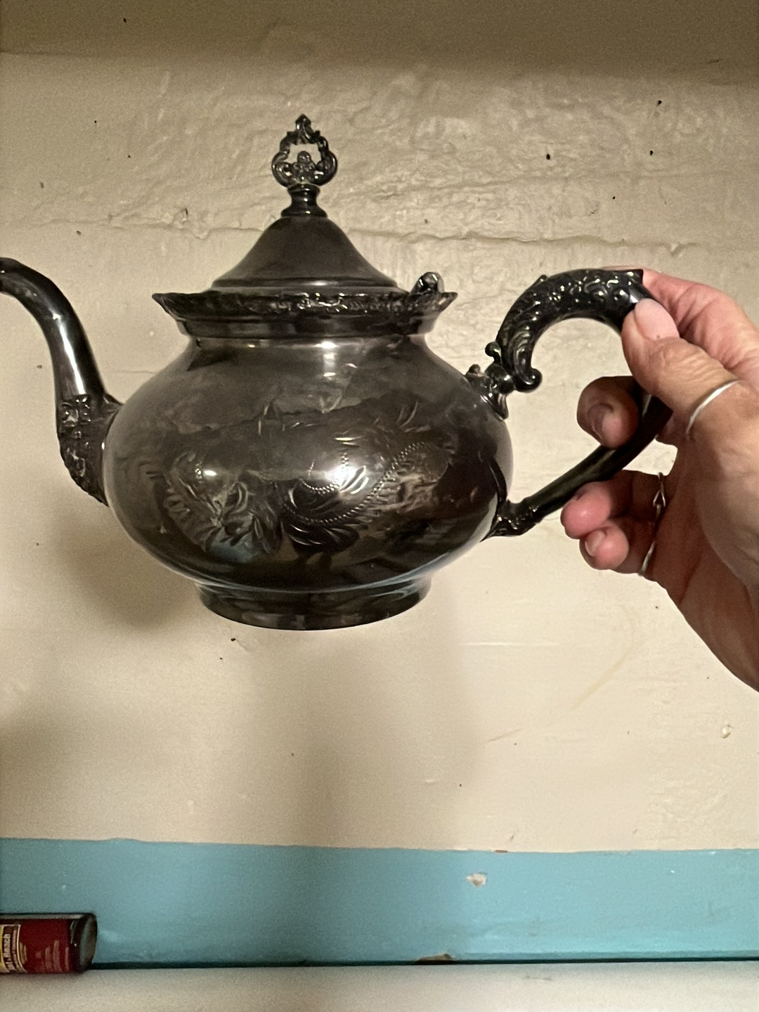 Silverplate teapot by Van Bergh Silver Plate Company