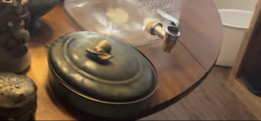 Bronze covered bowl with dolphin finial by Carl Sorensen