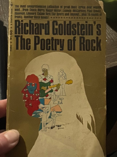 Paperback book titled 'The Poetry of Rock' by Richard Goldstein