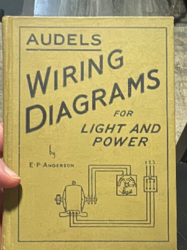 Hardcover book titled 'Audels Wiring Diagrams for Light and Power' by E.P. Anderson