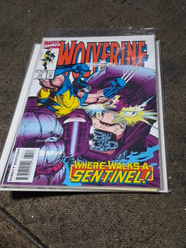 Marvel Comics 'Wolverine' #72 comic book titled 'Where Walks A Sentinel!' published in 1993
