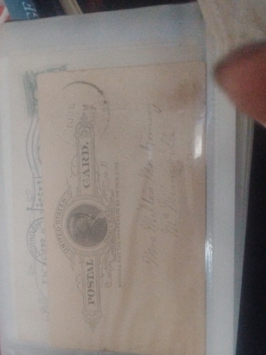 United States one-cent postal card from the 1880s