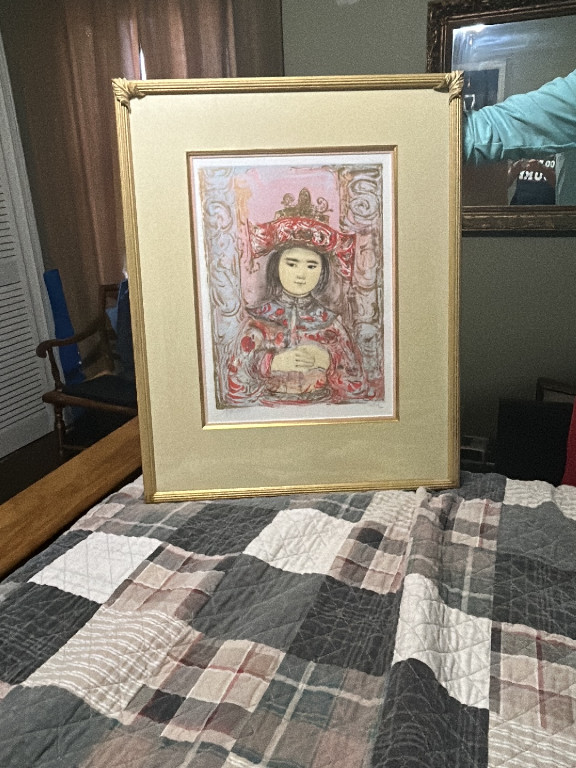 Limited edition color lithograph titled 'Child of the East' by Edna Hibel