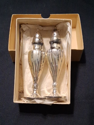 Silver-plated salt and pepper shaker set by La France