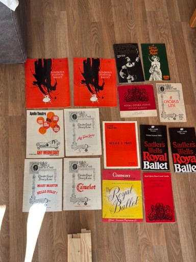 Collection of vintage London's Festival Ballet theatre programmes from the 1960s