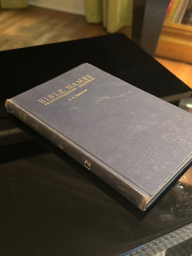 Hardcover book titled 'Bible Names' by Oliver B. Greene