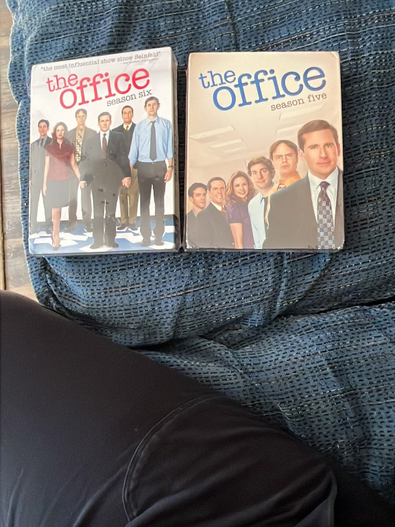 DVD box sets of 'The Office' television series, Seasons 5 and 6, produced by NBC Universal