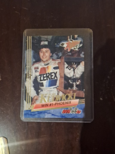 1992 Maxx trading card featuring NASCAR driver Alan Kulwicki, Win #1 Phoenix