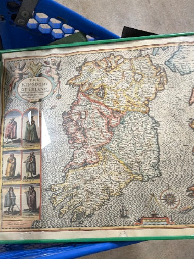 Hand-colored engraved map titled 'The Kingdome of Irland' by John Speed