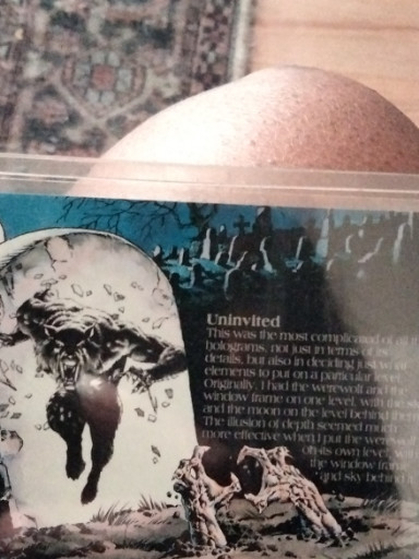 1993 FPG Bernie Wrightson 'Master of the Macabre' hologram trading card titled 'Uninvited'