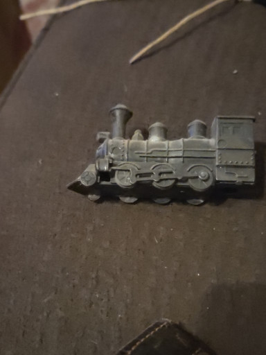 Die-cast metal locomotive pencil sharpener