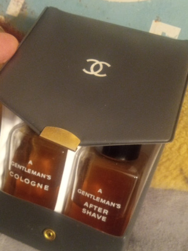 Vintage Chanel 'A Gentleman's' cologne and aftershave gift set from the 1960s