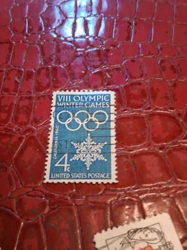 United States 4-cent postage stamp commemorating the VIII Olympic Winter Games, Squaw Valley 1960, Scott #1146