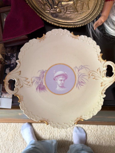 Porcelain decorative plate titled 'Perseus Medallion' by Rosenthal, decorated by Cameo Germany